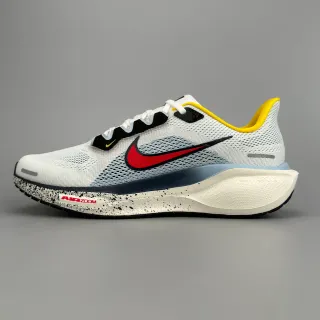 Nike zapatillas de correr blanco marino rojo amarillo suela con motas zapatillas de correr