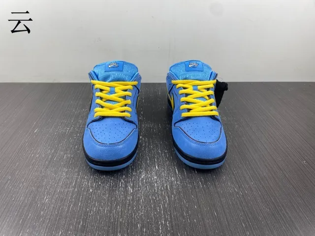 Nike SB Dunk Low Blue and Yellow Skateboard Shoes 5