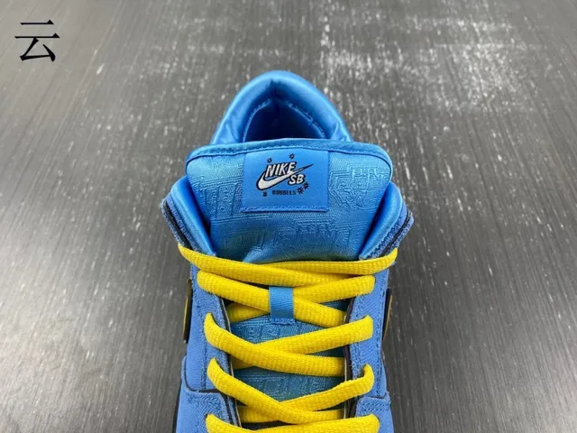 Nike SB Dunk Low Blue and Yellow Skateboard Shoes 13