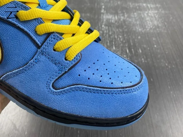 Nike SB Dunk Low Blue and Yellow Skateboard Shoes 16