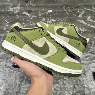 耐克 SB Dunk Low 橄榄绿 奶油 麂皮 滑板鞋