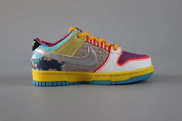 Nike SB Dunk Low Patchwork Multicolor Skateboard Shoes 8
