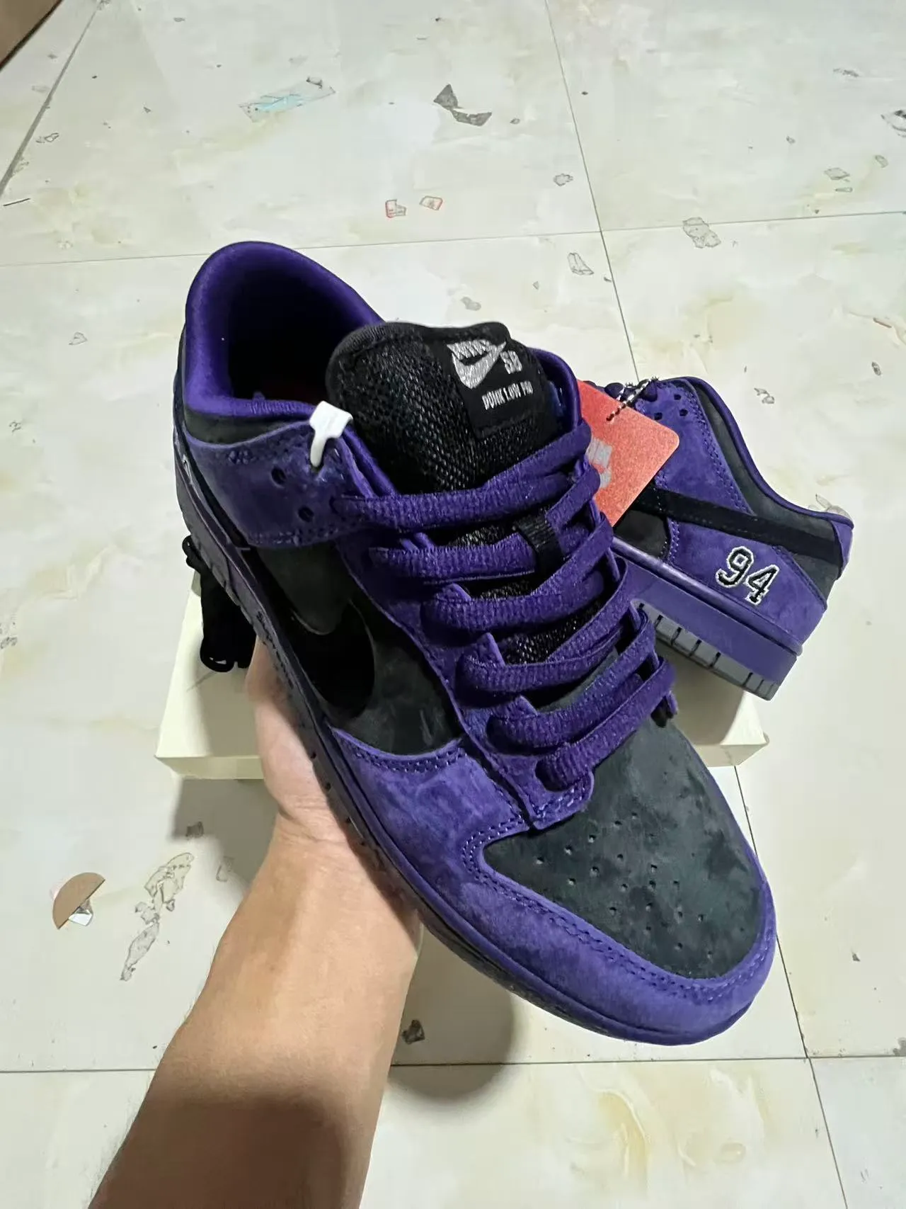 Nike SB Dunk Low Supreme Violet '94 Chaussures de skateboard 2