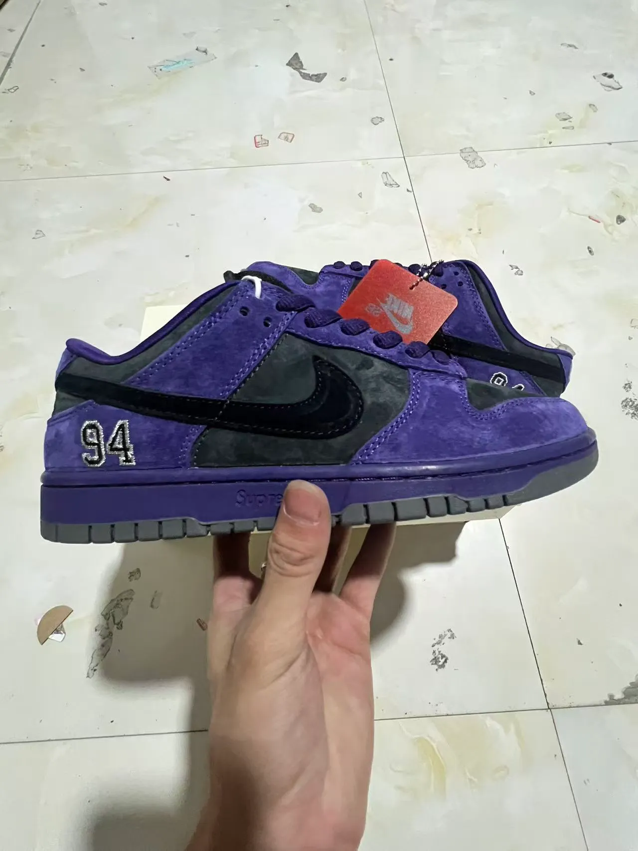 Nike SB Dunk Low Supreme Violet '94 Chaussures de skateboard 7