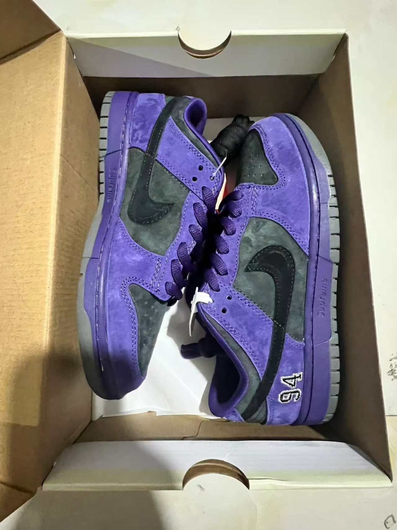 Nike SB Dunk Low Supreme Violet '94 Chaussures de skateboard 9