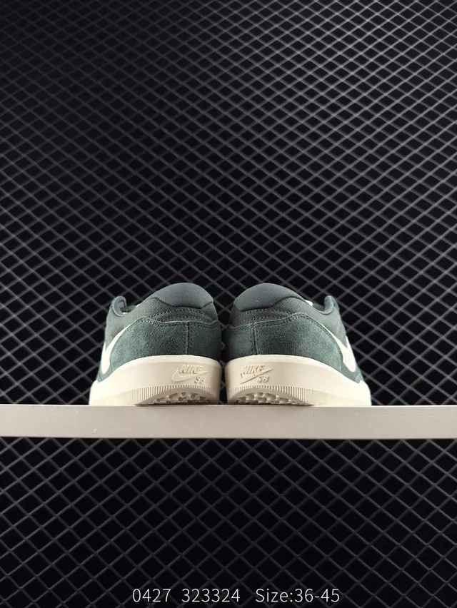 Nike SB Force 58 Tênis de Skateboard verde escuro e off-white 5