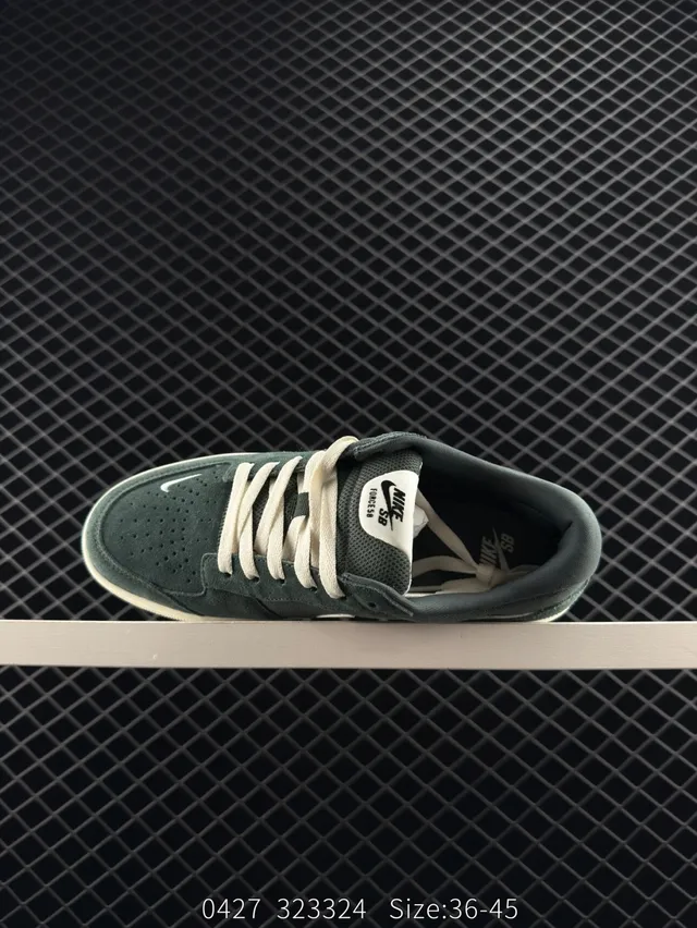 Nike SB Force 58 Tênis de Skateboard verde escuro e off-white 6