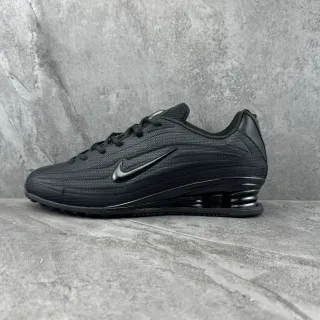 Nike Shox Black Monochrome Ribbed Knit Upper Lifestyle Sneakers