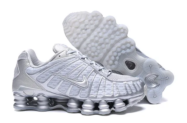 Nike Shox TL Metallic Silver Visible Shox Column Cushioning Running Shoes 4