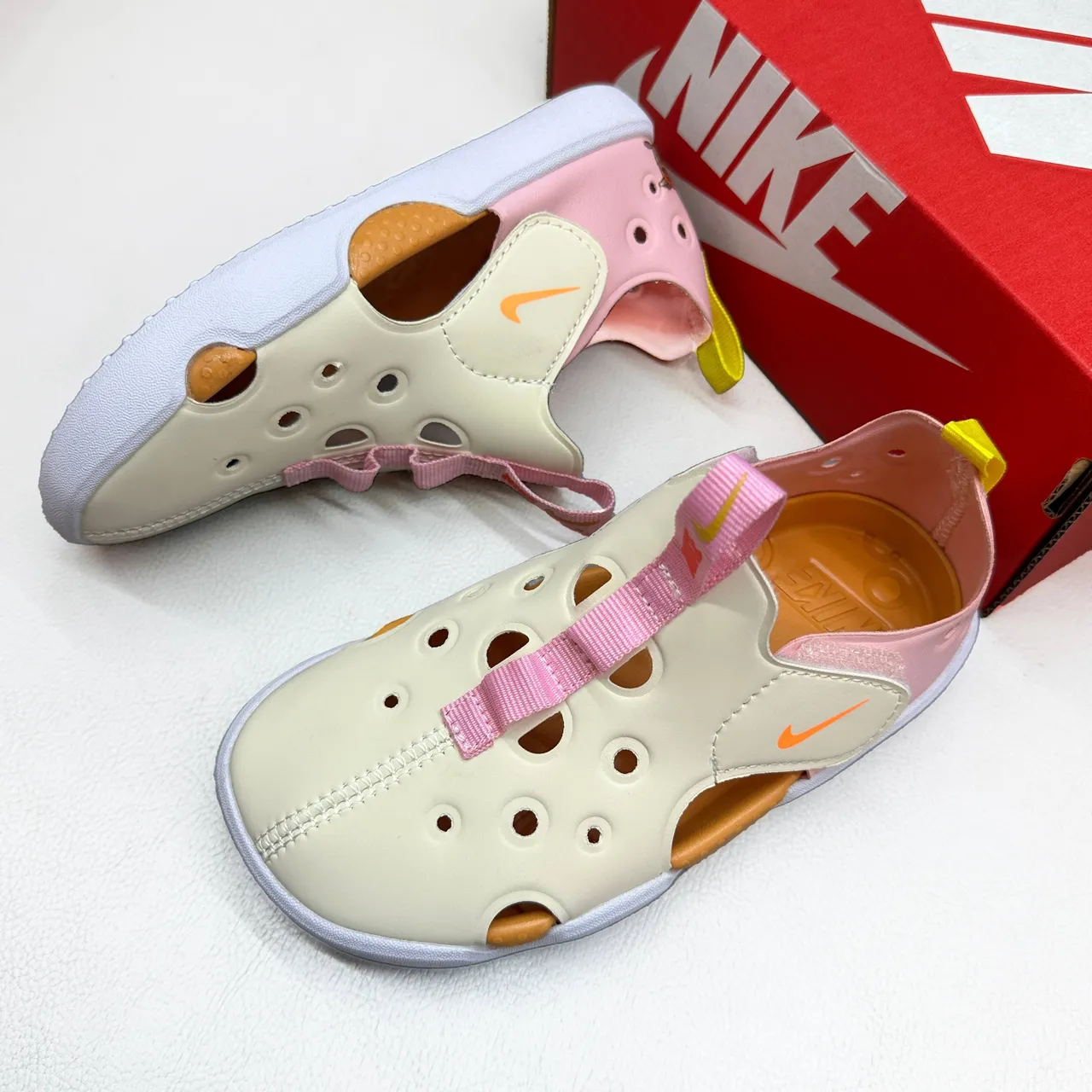 Nike Sunray Protect Sandales Enfants Rose Sangle Perforée Casual 12