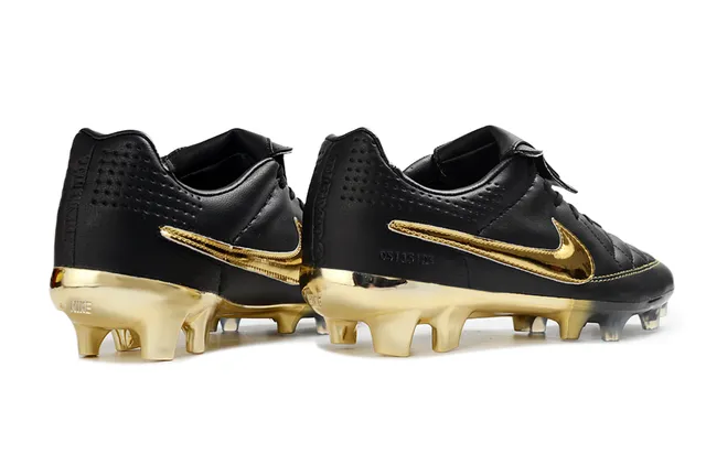 Nike Tiempo Legend Black and Gold Firm-Ground Soccer Shoes 5