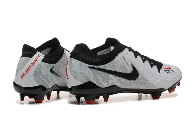 Nike Total 90 Blanc Noir Low-Cut Upper Synthétique Swoosh Overlay Firm-Ground Chaussures de Football 2