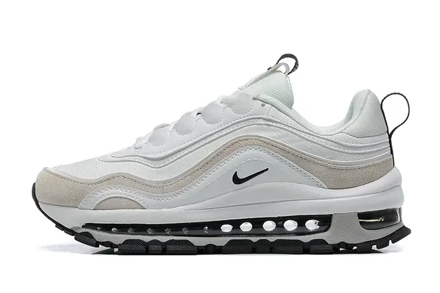 Nike White Beige Layered Synthetic And Mesh Upper Visible Heel Air Unit Lifestyle Sneakers 2