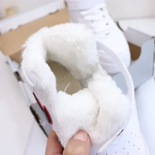 Nike White Black High-Top Padded Collar Lifestyle Sneakers 9