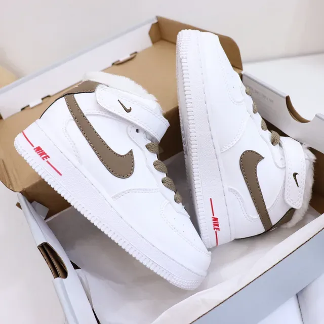 Nike White Black High-Top Padded Collar Lifestyle Sneakers 12