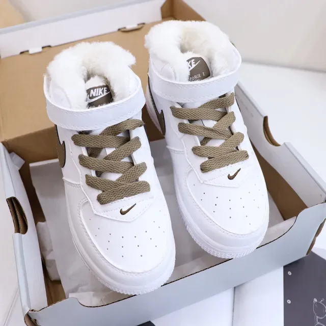 Nike White Black High-Top Padded Collar Lifestyle Sneakers 13