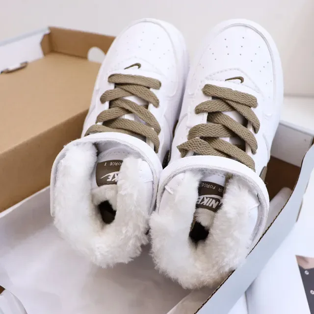 Nike White Black High-Top Padded Collar Lifestyle Sneakers 14