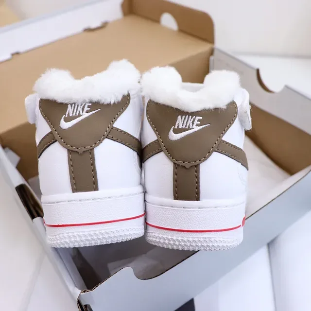 Nike White Black High-Top Padded Collar Lifestyle Sneakers 15