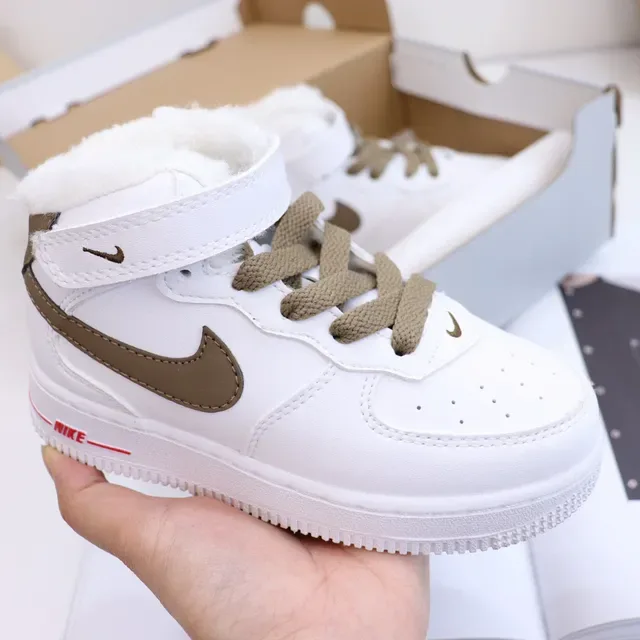 Nike White Black High-Top Padded Collar Lifestyle Sneakers 17
