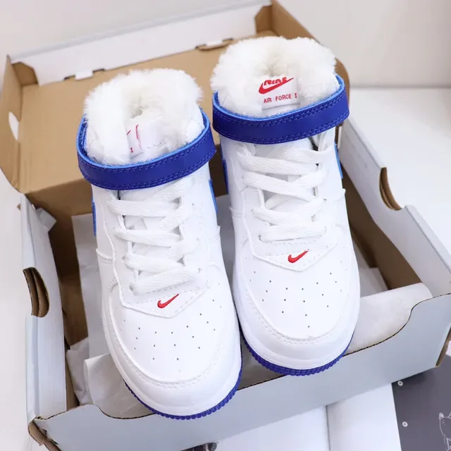 Nike White Black High-Top Padded Collar Lifestyle Sneakers 22