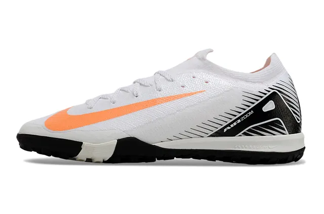 Nike Zapatillas de Fútbol Turf Blanco y Negro Low-Cut Knit Upper 7