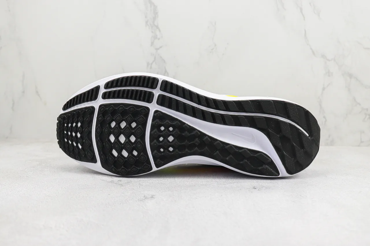 Nike White Blue Engineered Mesh Upper Gradient Swoosh Running Shoes 8