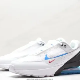 Nike সাদা নীল ইঞ্জিনিয়ার মেশ উপর দৃশ্যমান Air Unit হিল লাইফস্টাইল স্নীকার