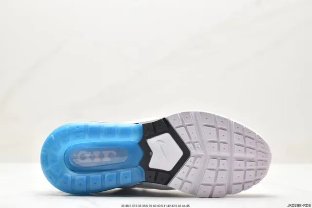 Nike White Blue Engineered Mesh Upper Visible Air Unit Heel Lifestyle Sneakers 5