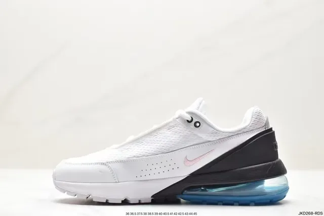 Nike White Blue Engineered Mesh Upper Visible Air Unit Heel Lifestyle Sneakers 7