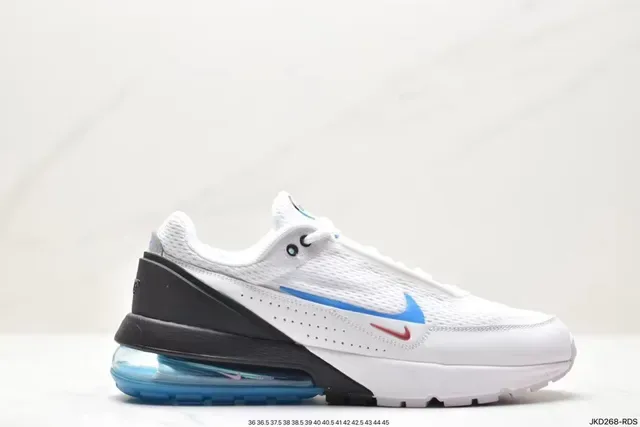 Nike White Blue Engineered Mesh Upper Visible Air Unit Heel Lifestyle Sneakers 9