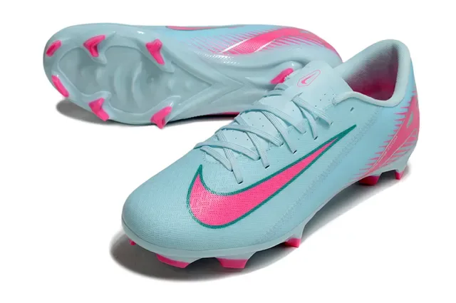 Nike White Blue Low-Cut Synthetic Upper Speckled Graphic Firm-Ground Soccer Shoes 11