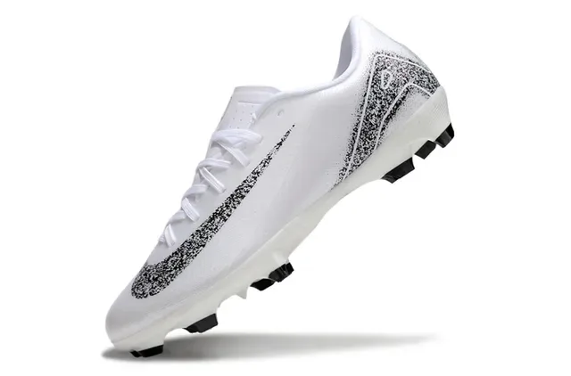 Nike White Blue Low-Cut Synthetic Upper Speckled Graphic Firm-Ground Soccer Shoes 24