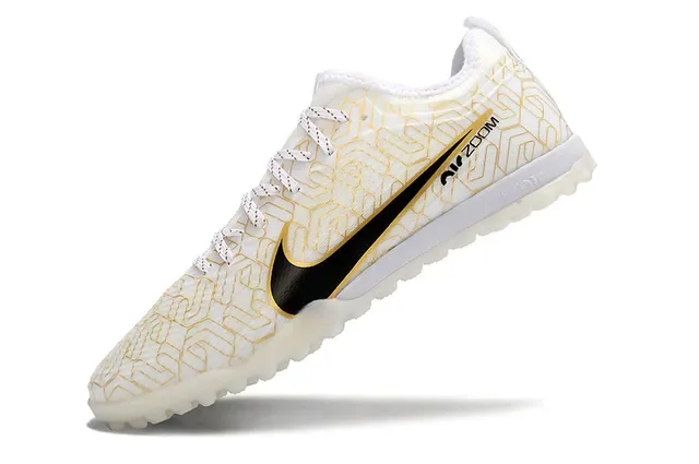 Nike Chaussures de football turf upper en maille blanc et doré impression géométrique 3