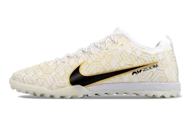Nike Chaussures de football turf upper en maille blanc et doré impression géométrique 7