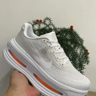 Nike White Orange Mesh Upper Visible Air Units Lifestyle Sneakers