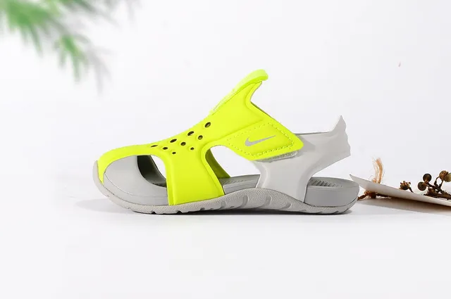 Nike White Orange Open-Toe Single-Strap Casual Sandals 3