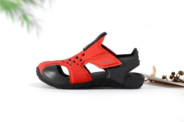 Nike White Orange Open-Toe Single-Strap Casual Sandals 4