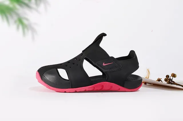 Nike White Orange Open-Toe Single-Strap Casual Sandals 6