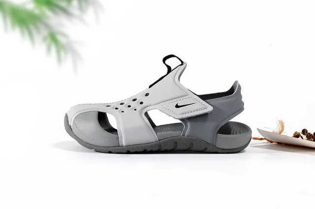 Nike White Orange Open-Toe Single-Strap Casual Sandals 8