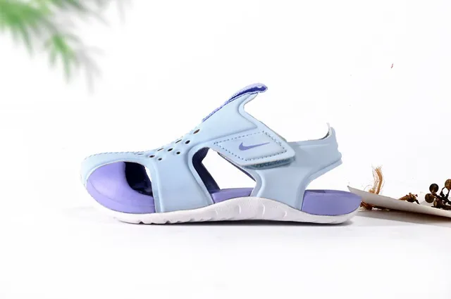 Nike White Orange Open-Toe Single-Strap Casual Sandals 10