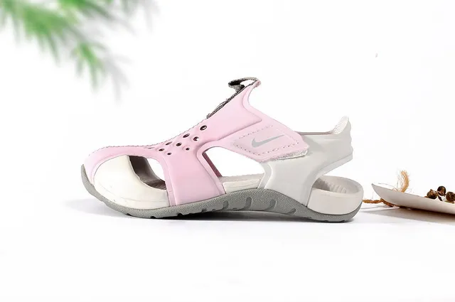 Nike White Orange Open-Toe Single-Strap Casual Sandals 13