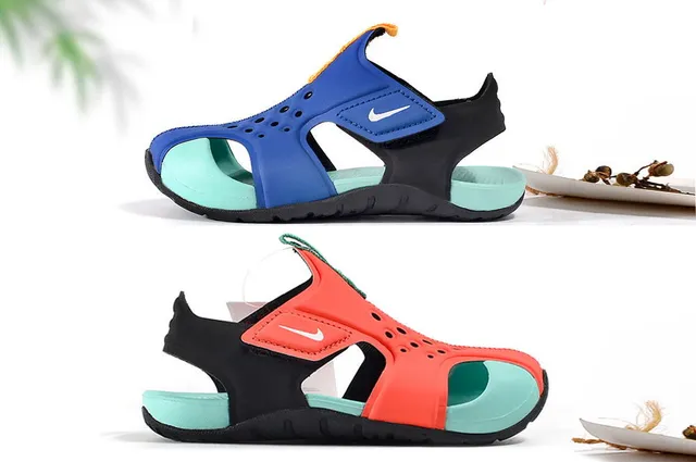 Nike White Orange Open-Toe Single-Strap Casual Sandals 18