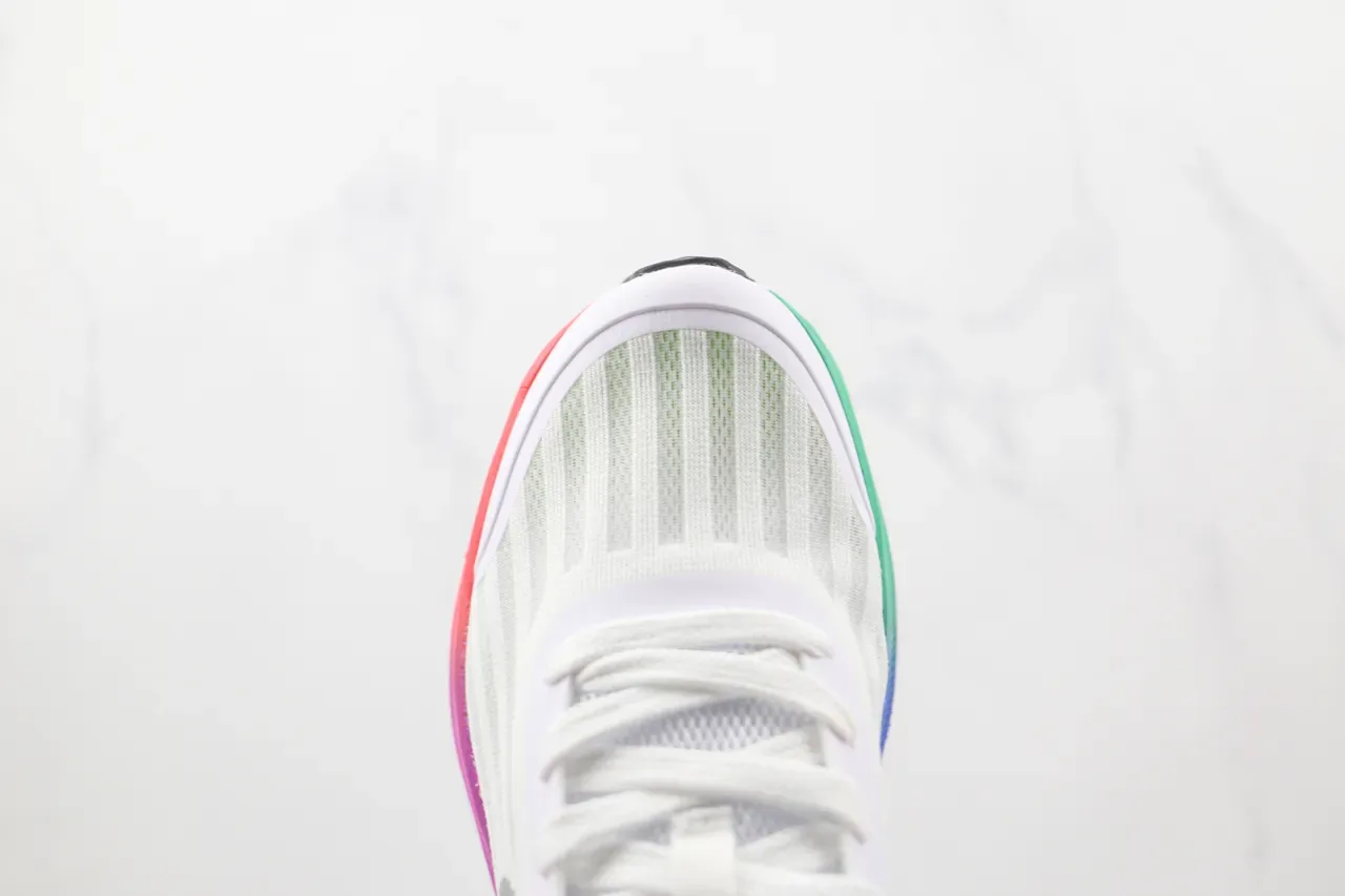 Nike White Pink Engineered Mesh Upper Gradient Midsole Running Shoes 5