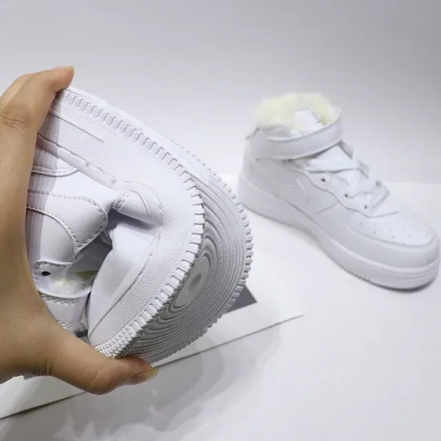 Nike White Red High-Top Fur-Lined Collar Lifestyle Sneakers 15
