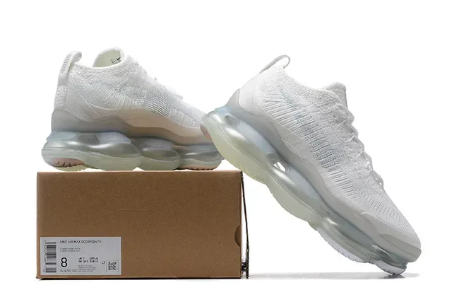 Nike White Transparent Knit Upper Translucent Full-Length Air Unit Lifestyle Sneakers 7