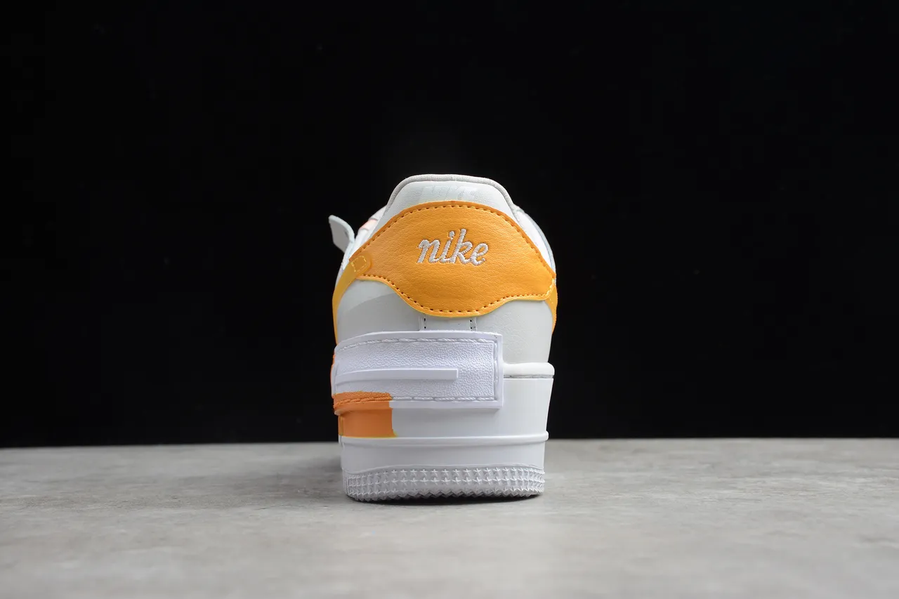 Nike White Yellow Platform Sole Layered Midsole Lifestyle Sneakers 2