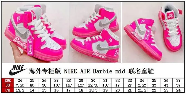 Nike x Barbie Air Jordan 1 High Basketball Shoes 2