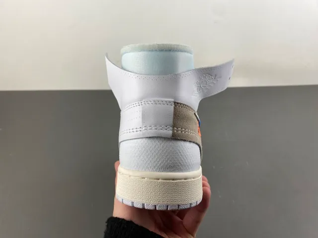 Nike x Off-White Air Jordan 1 Light Gray Deconstructed Basketball Shoes 5
