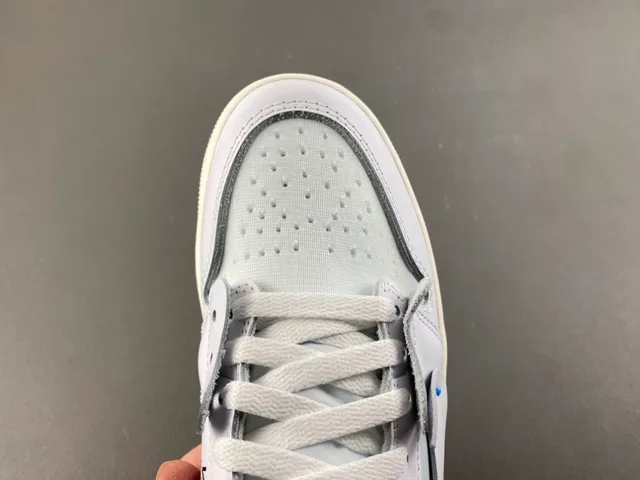 Nike x Off-White Air Jordan 1 Light Gray Deconstructed Basketball Shoes 6