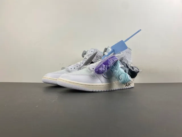 Nike x Off-White Air Jordan 1 Light Gray Deconstructed Basketball Shoes 11